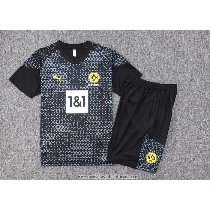 Chandal del Borussia Dortmund 2023 2024 Manga Corta Negro - Pantalon Corto